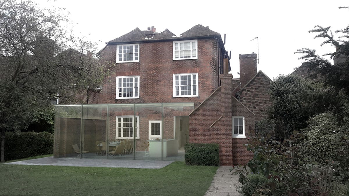 Full planning and listed building consent successfully secured for the large glazed extension to Swan House, a Grade II listed Georgian Town House.