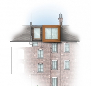 First look at the proposed 3rd floor extension to a Victorian Townhouse in Clapham