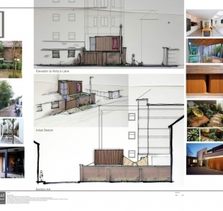 On the drawing board. Mews house sketch scheme